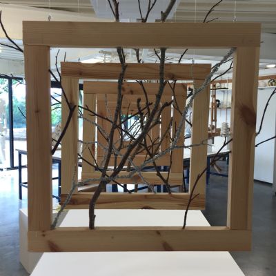 Lilly Dean (A2) Installation, wood and branches.
